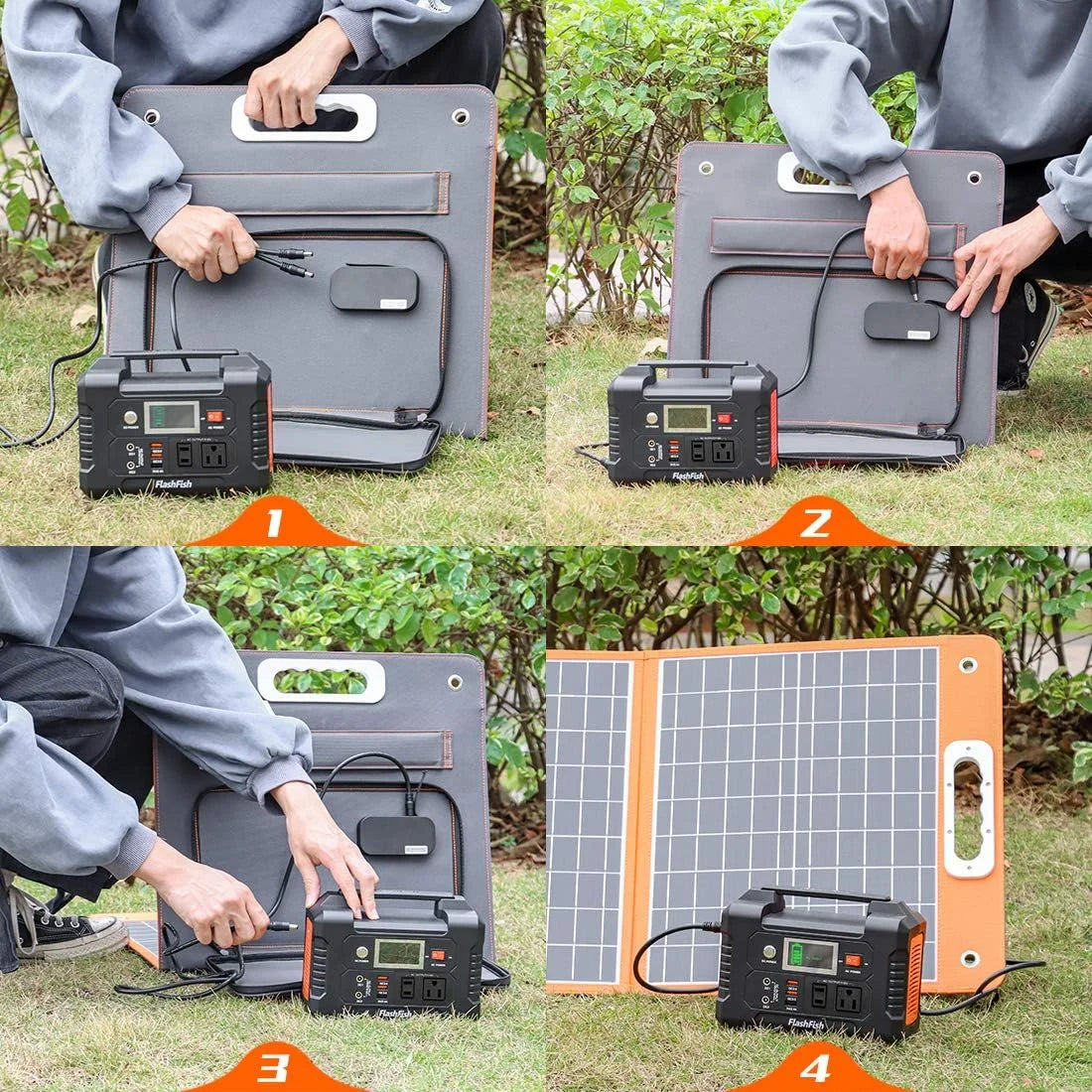 200W Solar Generator with 60W Solar Panel, Waterproof Backup Power Emergency Power Supply
