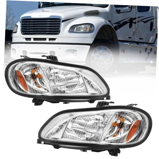 Headlight Assembly Compatible with 2004-2013 Freightliner M2 106 M2 112, Pair