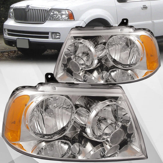 Scheinwerfer Paar Links Fahrer Rechts Beifahrer Set Passend für 03-06 Lincoln Navigator