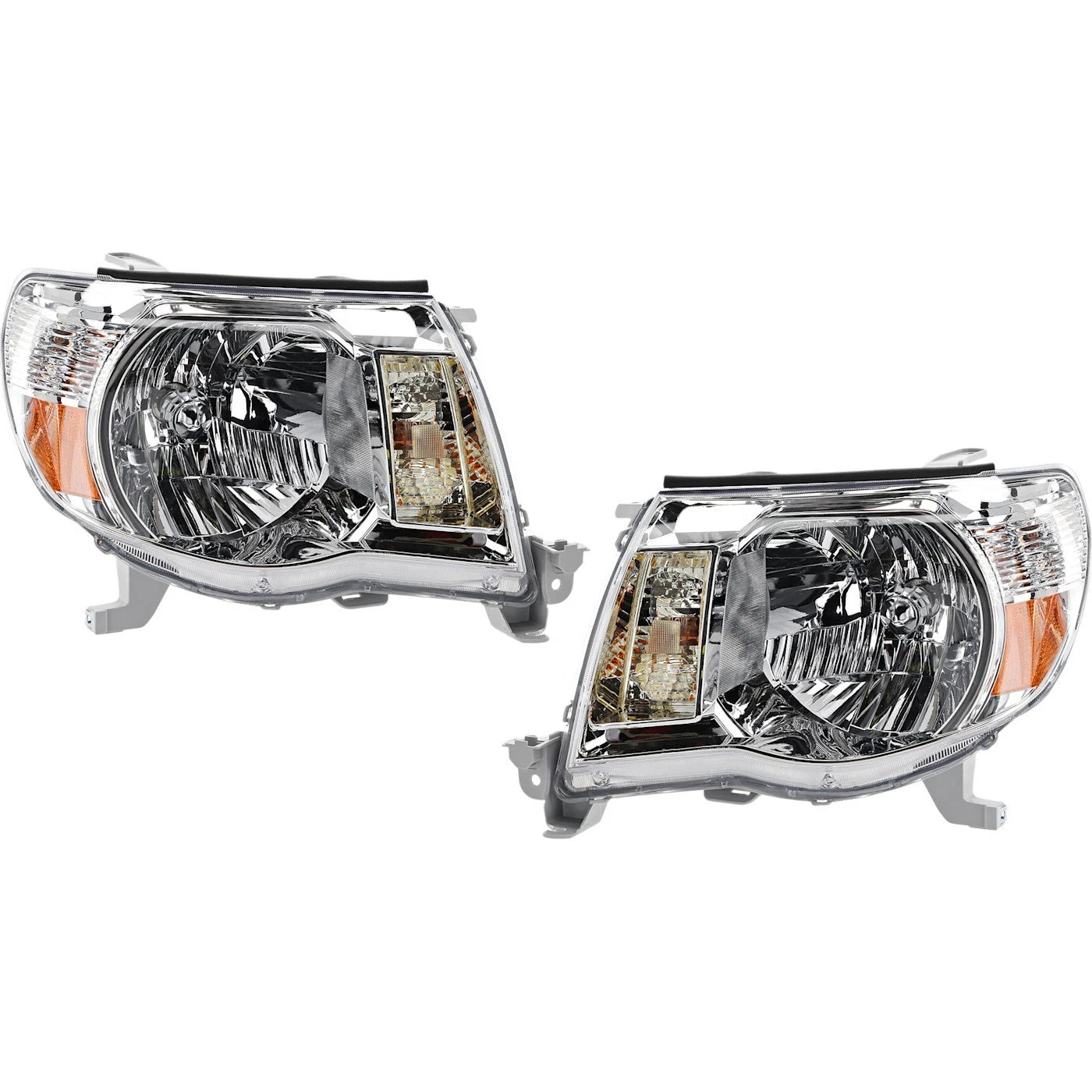 Headlight Set For 2005-2011 Toyota Tacoma Left and Right Halogen With Bulb 2Pc