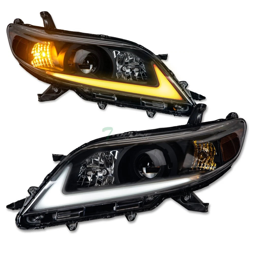 For 2011-2020 Sienna Switchback Sequential LED Projector Headlights Black