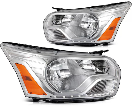 Für 2015-2022 Ford Transit 150 250 350 Halogen Scheinwerfer Chrom Links+Rechts Paar