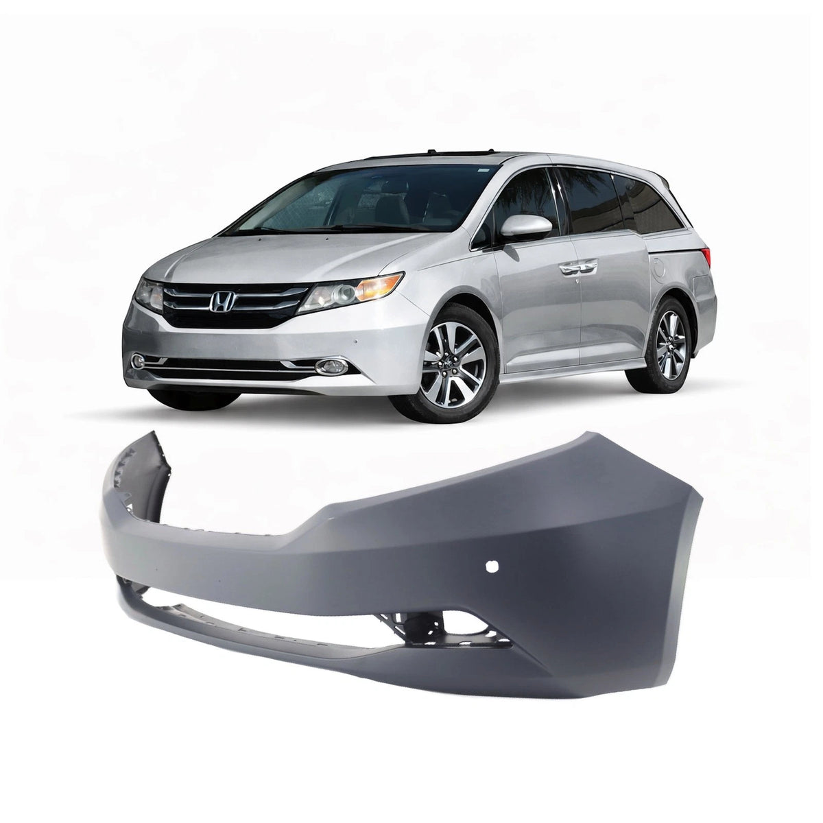2011-2017 Honda Odyssey Primed Front Bumper Cover HO1000295 04711TK8A81ZZ