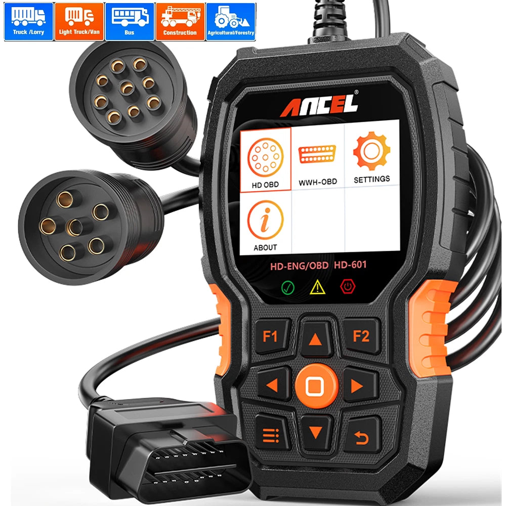 24V Semi Truck Diagnostic Tool All System Diesel Scanner Code Reader Free Update
