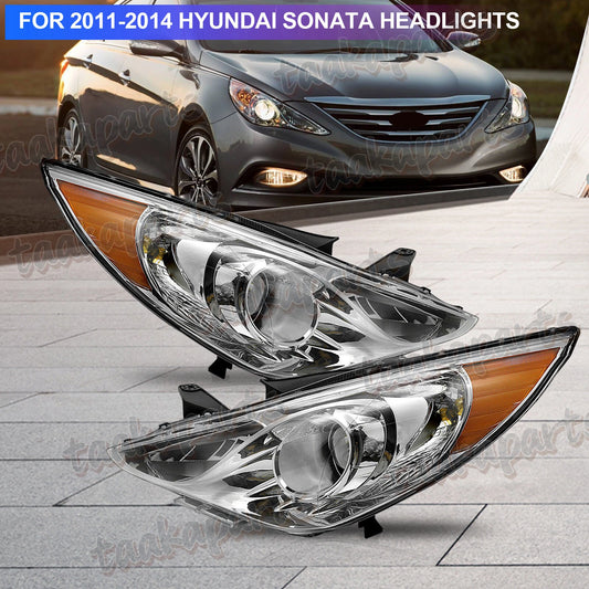 Für 2011 2012 2013 2014 Hyundai Sonata Neue Projektor-Scheinwerfer Chromgehäuse