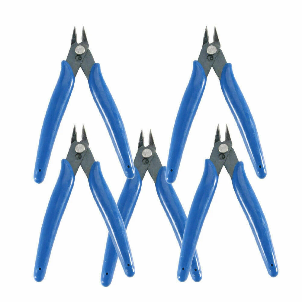 5pcs Electrical Cutting Jewelry Wire Cable Cutter Side Snips Flush Pliers Too