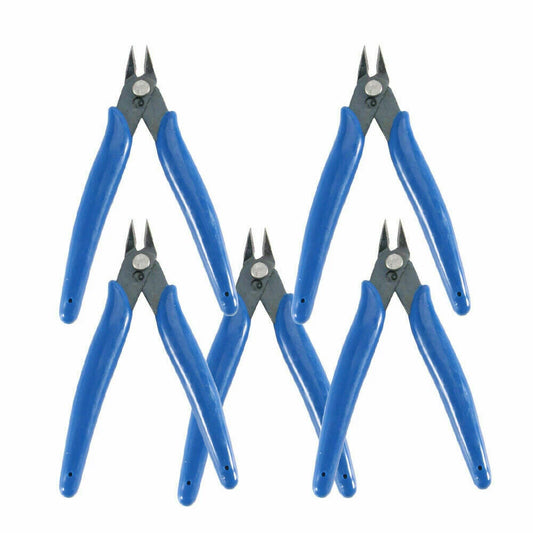 5pcs Electrical Cutting Jewelry Wire Cable Cutter Side Snips Flush Pliers Too