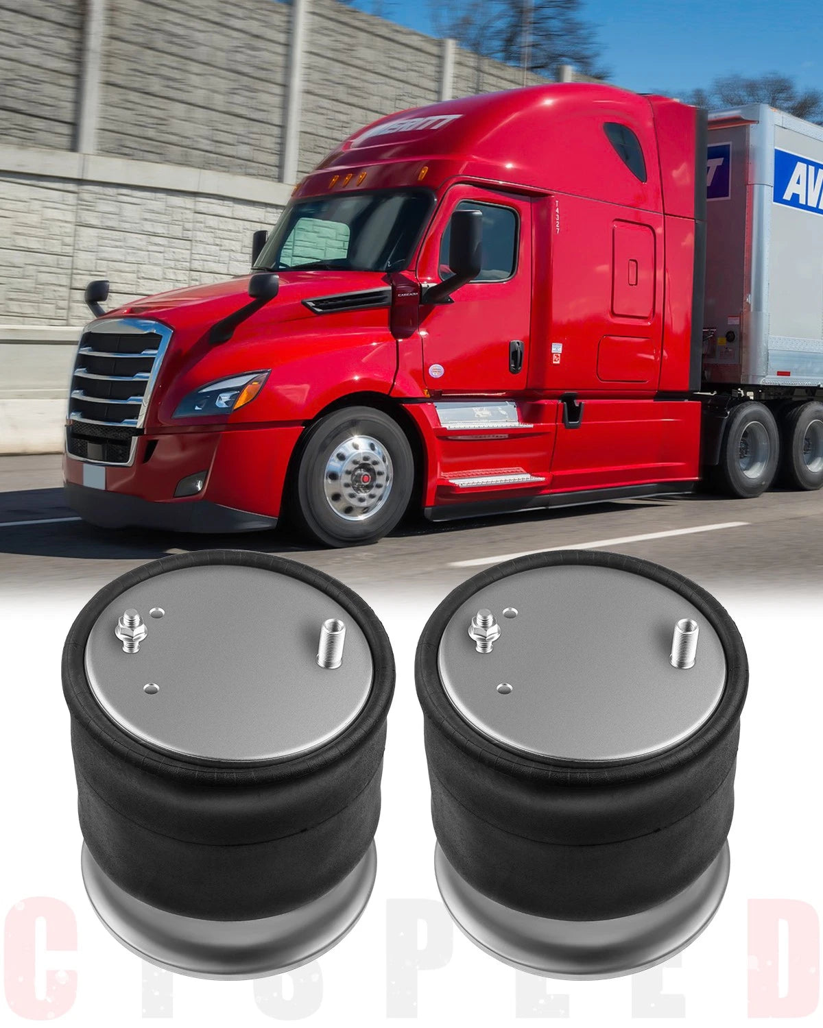 Pair Air Suspension Bag W01-358-9781 For Freightliner Cascadia 1R12-603 1T15ZR6
