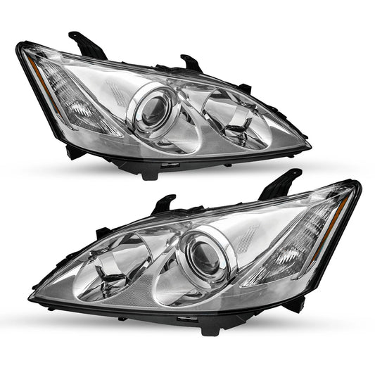 Scheinwerfer-Set für 2007-2009 Lexus ES350 Chrom Amber Halogen ohne HID Paare