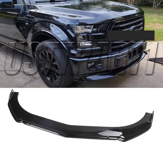 For Ford F150 F-150 Truck Car Front Bumper Lip Spoiler Splitter Body Kit Glossy