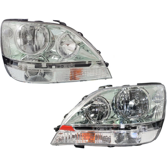 Halogen-Scheinwerfer-Set (2 Stück) für 2001-03 Lexus RX300, links und rechts, mit Glühbirne