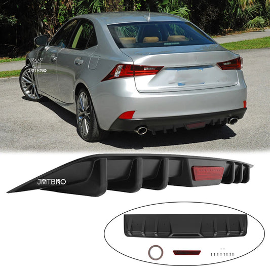 For Lexus IS250 IS350 Sedan Car Rear Lip Bumper Valance Diffuser Spoiler Black