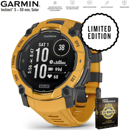 Garmin Instinct 3 - 50 mm GPS Smartwatch SOLAR Sunburst