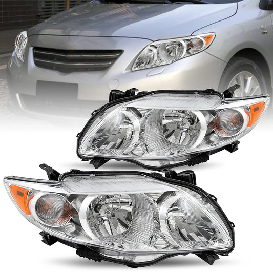 For 2009 2010 Toyota Corolla Chrome Headlights