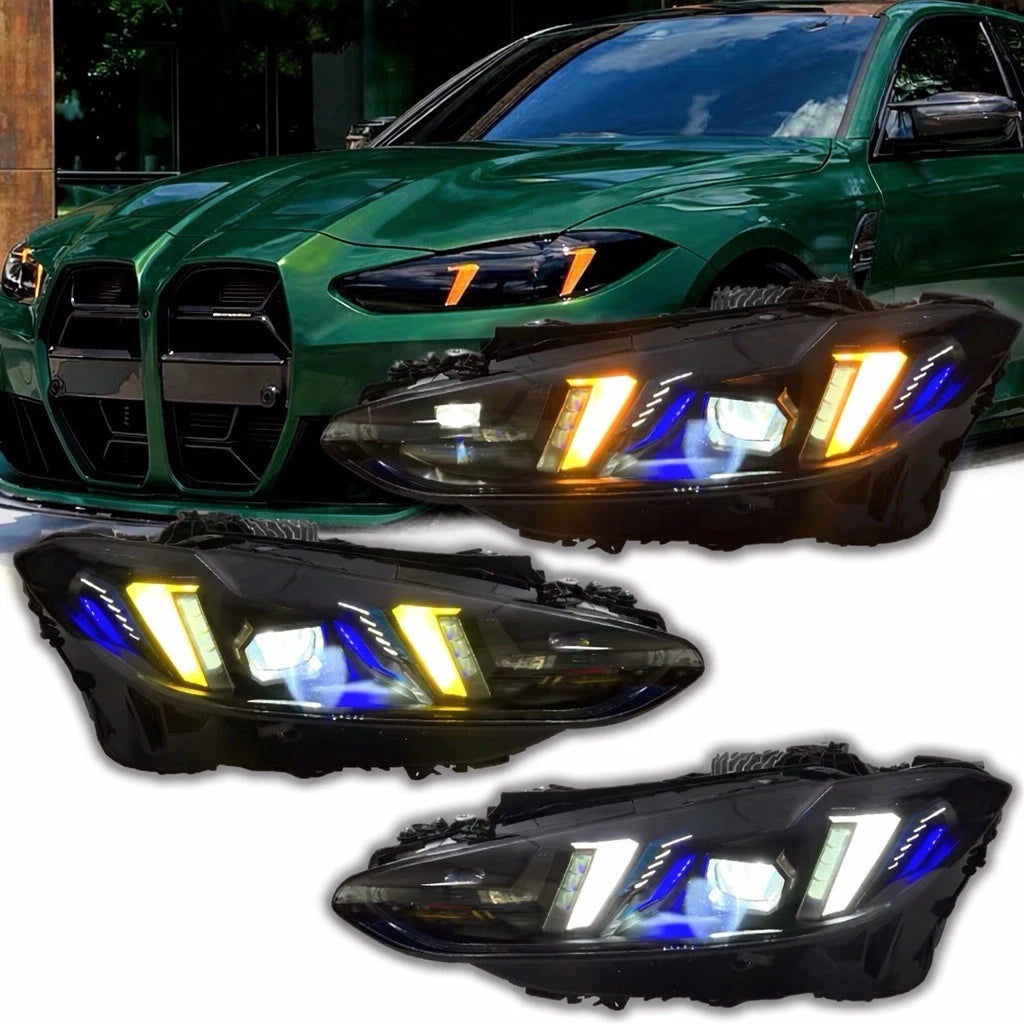 BMW G22 G82 G80 M3 M4 Headlights Snake Eyes Triple Color LED
