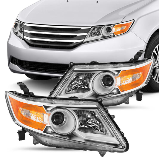 Für 2011-2017 Honda Odyssey Halogen Chrom Gehäuse Amber Eckscheinwerfer Paar