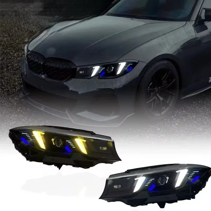 Snake Eye Headlights for BMW G20 330i M340i Dual Color LED