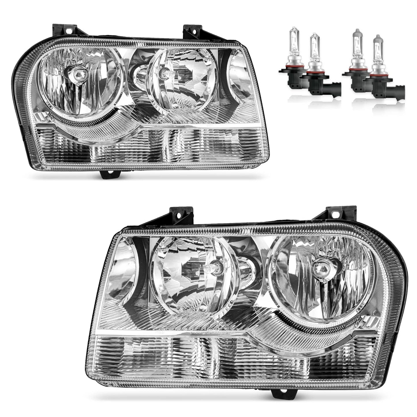 2005-2010 Chrysler 300 Halogen Headlights Headlamps Replacement 05-10 Left+Right