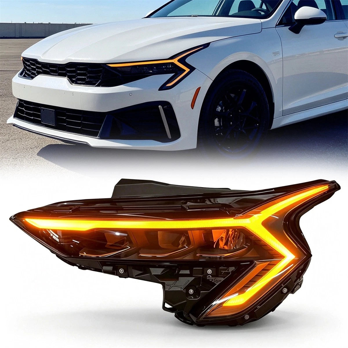 New LED Headlight Assembly For 2025-2026 Kia K5 EX LXS GT Left Driver Side LH