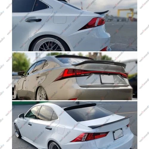 Duckbill Rear Spoiler Compatible with 2014–2020 Lexus IS200t / Gloss Black