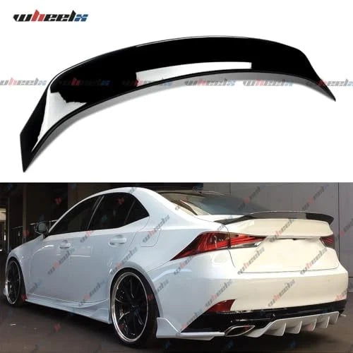 Duckbill Rear Spoiler Compatible with 2014–2020 Lexus IS200t / Gloss Black