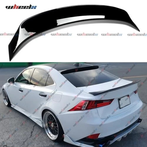 Duckbill Rear Spoiler Compatible with 2014–2020 Lexus IS200t / Gloss Black