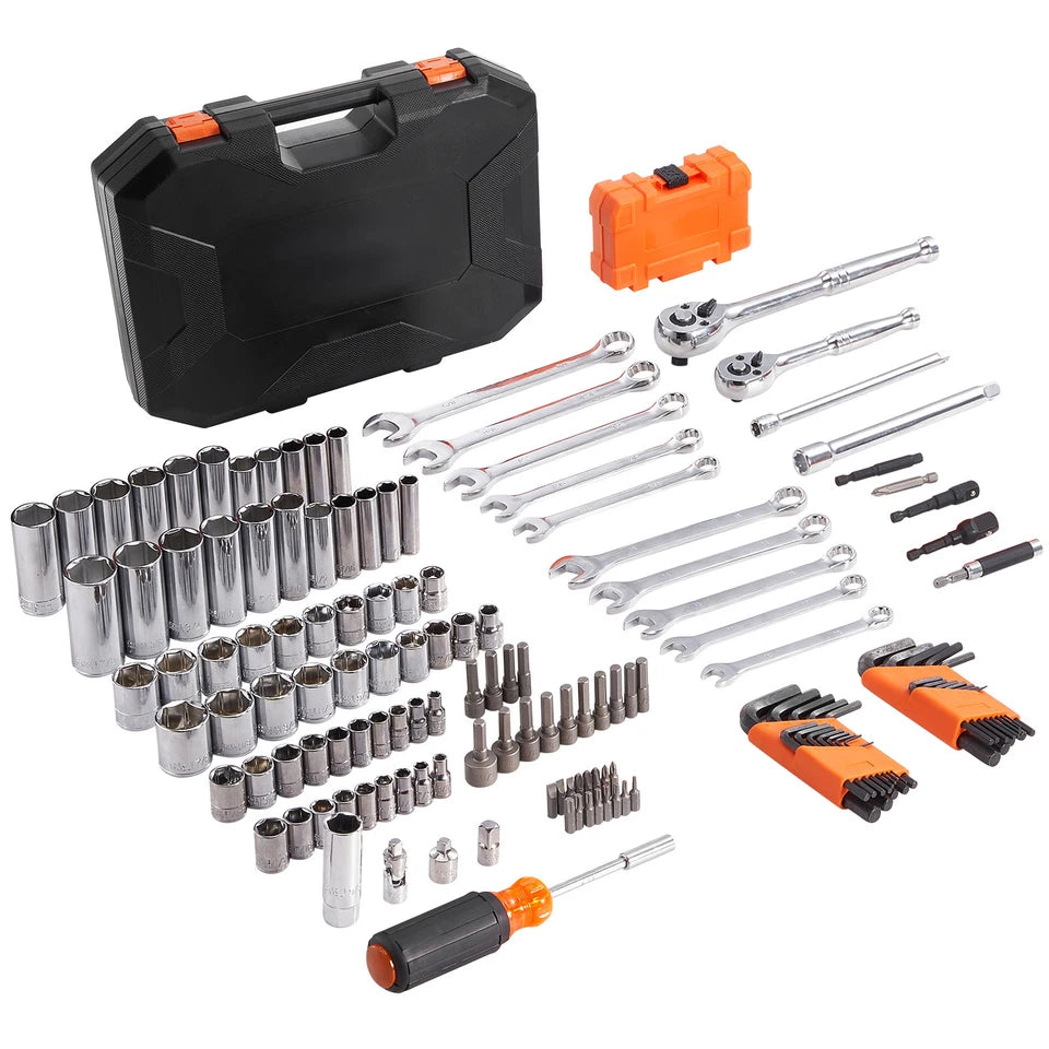 Mechanics Tool Set and Socket Set 1/4in 3/8in Drive 145 Pcs SAE and MetricOpens in a new window or tab Brand New