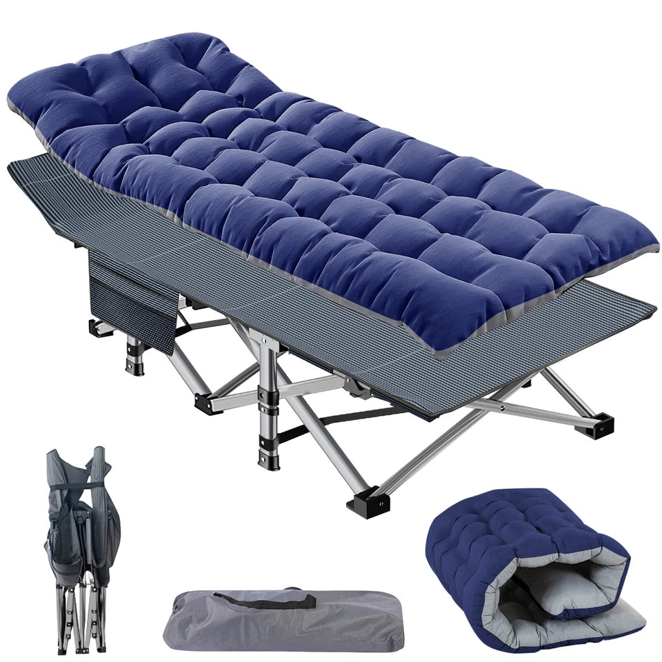 Camping Cot for Adults, Heavy-Duty Comfortable Military Army Mattress Cot & Bag