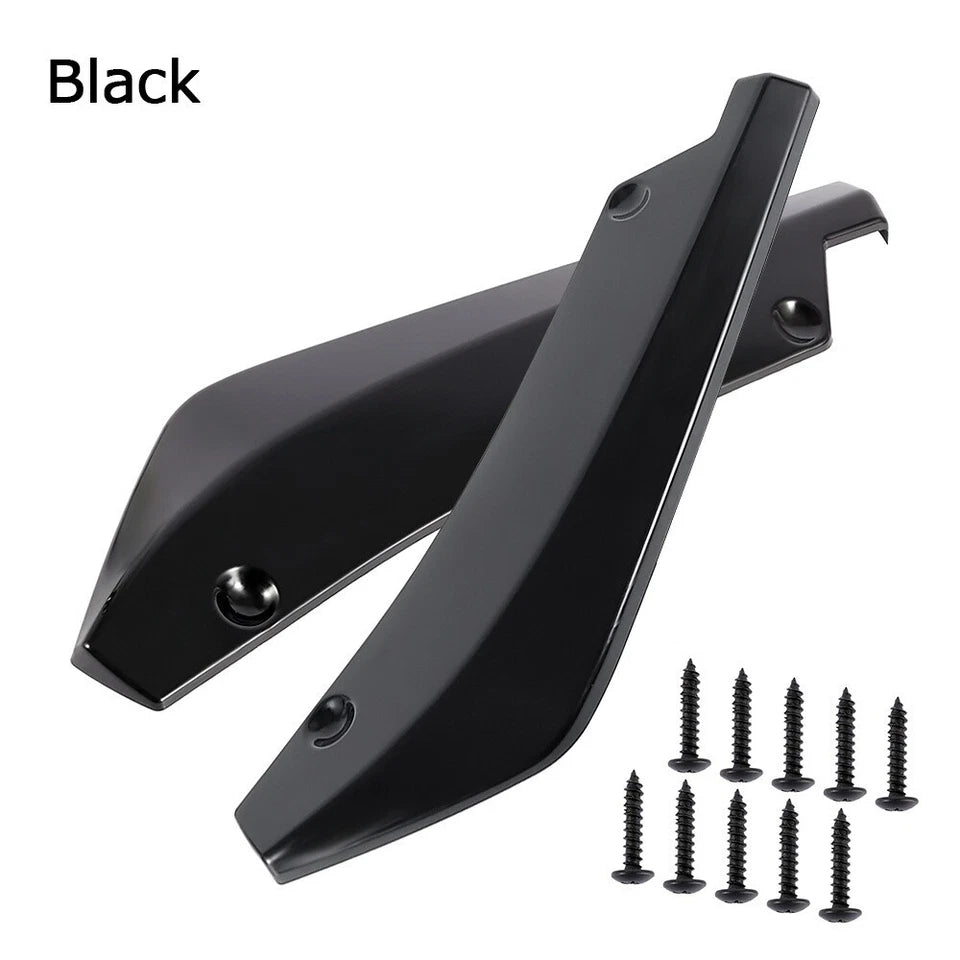 For Hyundai Elantra Black Front Bumper Lip Spoiler Splitter+Side Skirt+Rear Lip