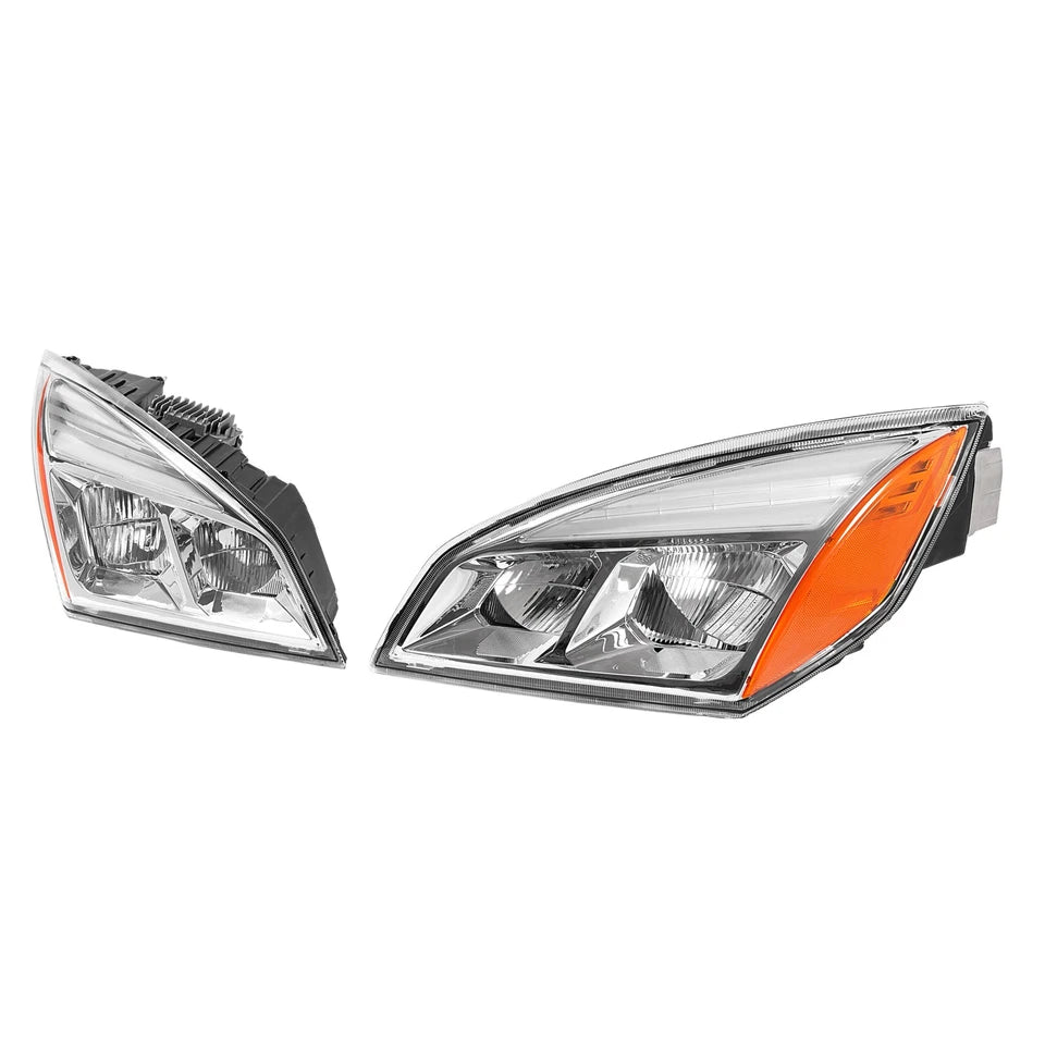 For Freightliner Cascadia 2018-2025 2022 23 Full LED Chrome Headlights Headlamps