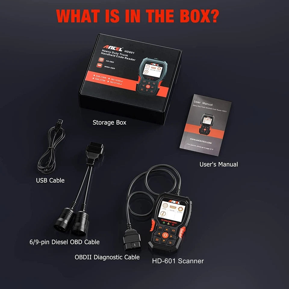 24V Semi Truck Diagnostic Tool All System Diesel Scanner Code Reader Free Update