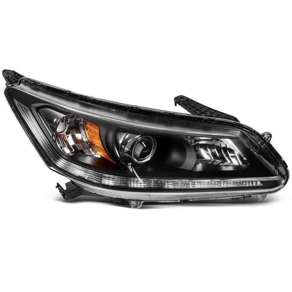PAIR LED DRL Projector Headlights For Honda Accord Sedan EX-L 3.5L V6 2013-2015