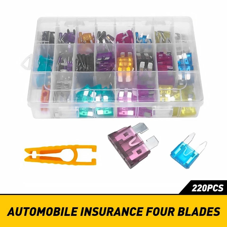 220X Car Blade Fuse Assortment Assorted Kit Blade Auto Truck Automotive Parts US