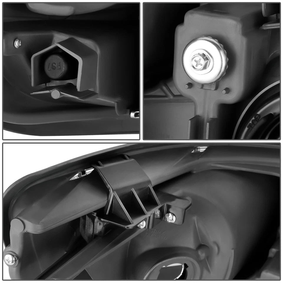 For 2006-2019 Hino 145 165 185 258 268 338 258ALP 268A Headlights Black/Clear