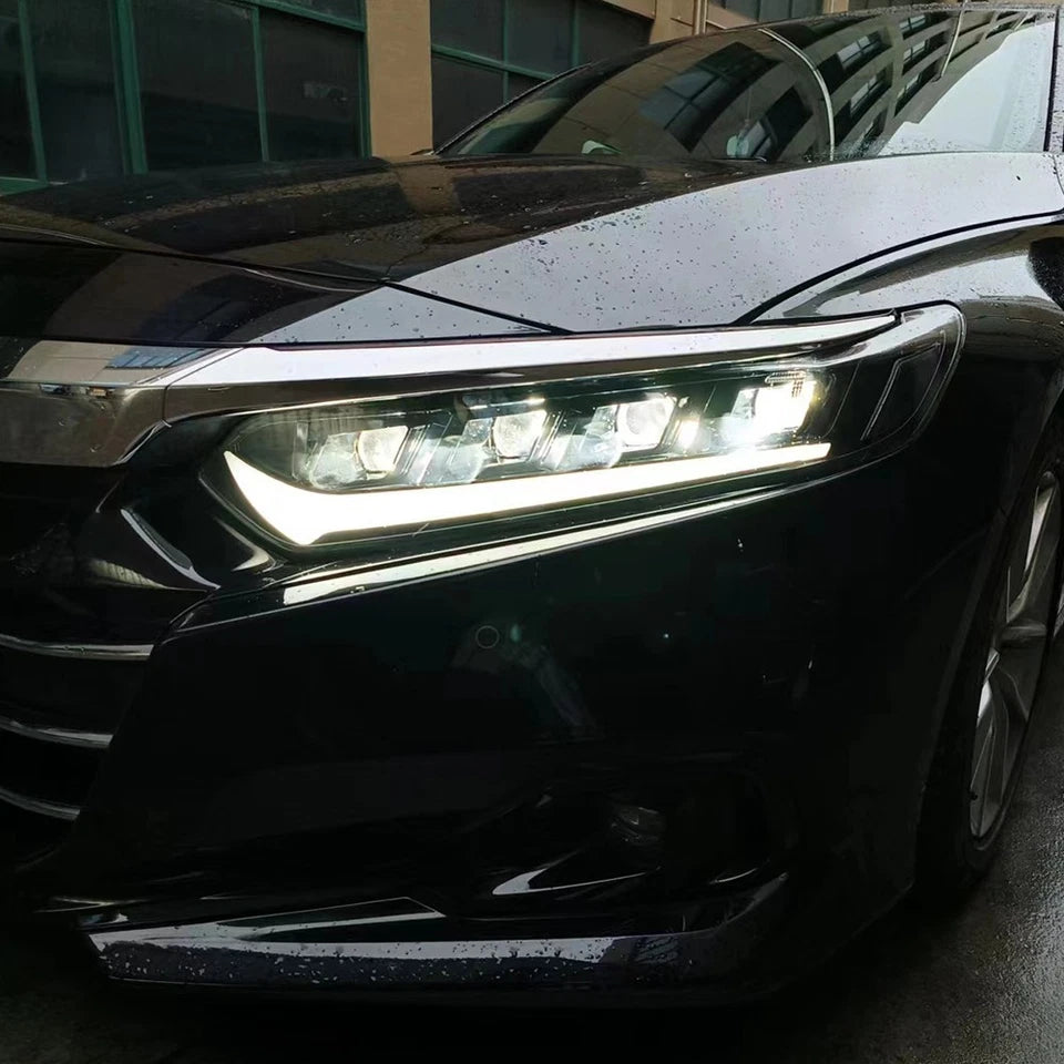 For 2018-2022 Honda Accord Sedan LED DRL Headlights Headlamps Sequential Pair