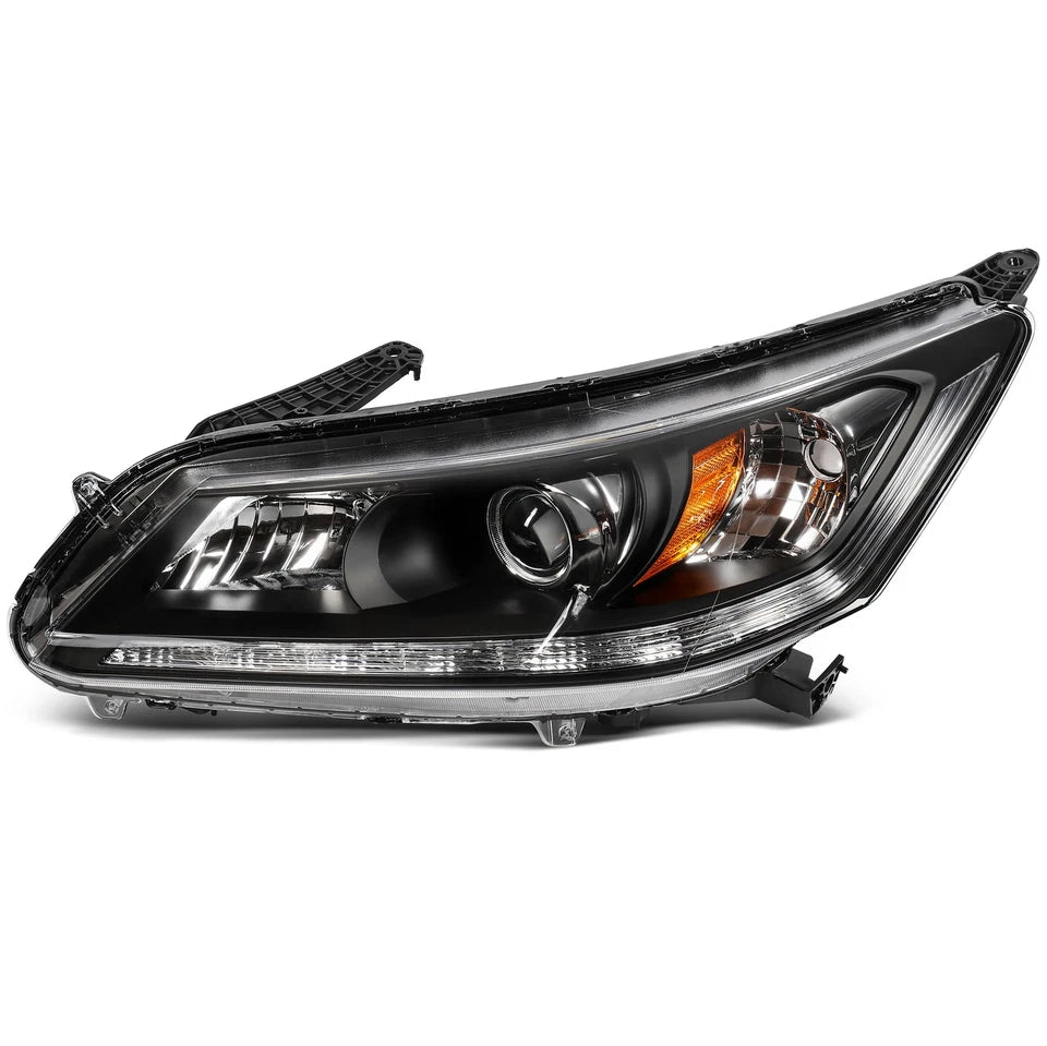 PAIR LED DRL Projector Headlights For Honda Accord Sedan EX-L 3.5L V6 2013-2015