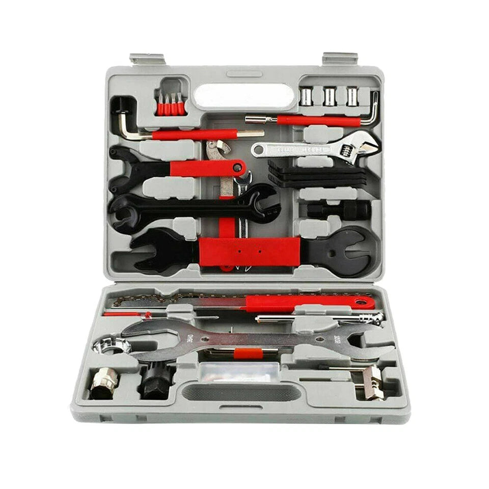 44PCS Complete Bike Bicycle Repair Tools Tool Kit Set Home Mechanic Cycling New