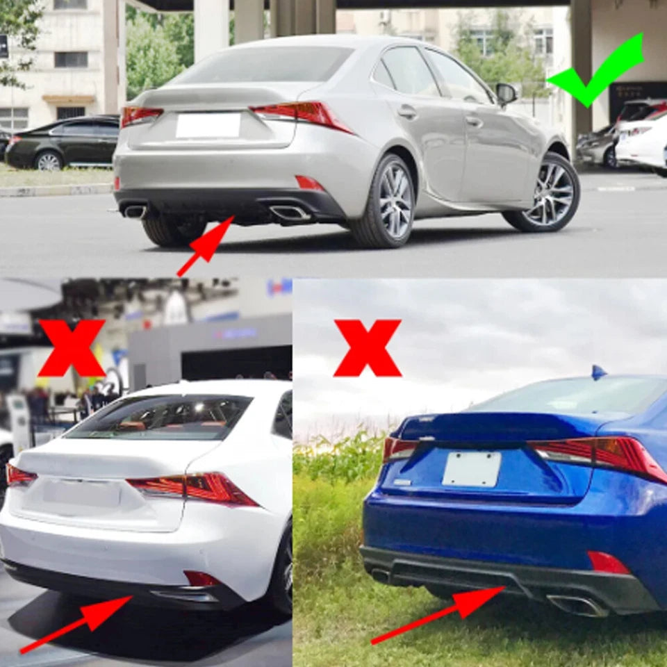 Car Rear Diffuser 6-Fin Bumper Lip Splitter Spoiler Wing For Toyota Corolla