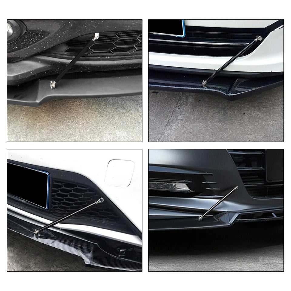 For Hyundai Elantra Black Front Bumper Lip Spoiler Splitter+Side Skirt+Rear Lip