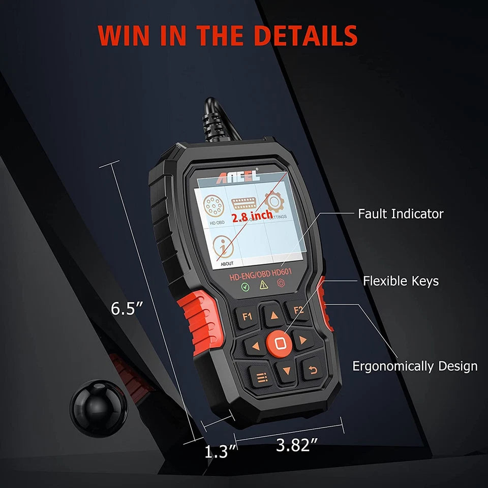 24V Semi Truck Diagnostic Tool All System Diesel Scanner Code Reader Free Update