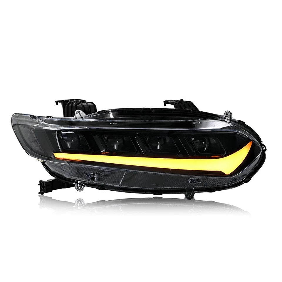 For 2018-2022 Honda Accord Sedan LED DRL Headlights Headlamps Sequential Pair