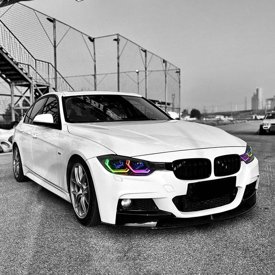 RGB LED Headlight For 2012-2015 BMW F30 3-Series Front Lamps Sequential Signal