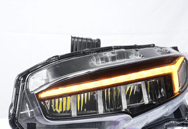Sequential RGB LED Headlights For 2016-21 Honda Civic Sedan/Coupe/Hatchback,pair