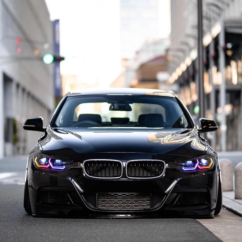RGB LED Headlight For 2012-2015 BMW F30 3-Series Front Lamps Sequential Signal