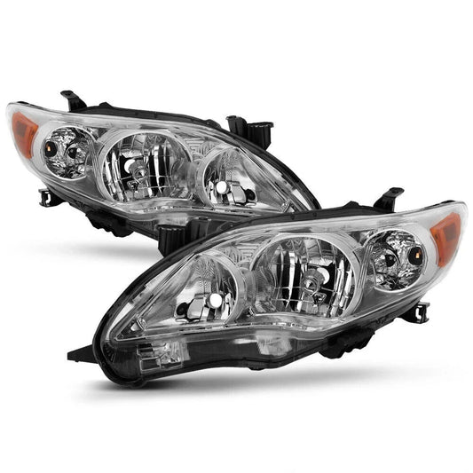 Left & Right Headlights For 2011 2012 2013 Toyota Corolla Headlamps Replacement