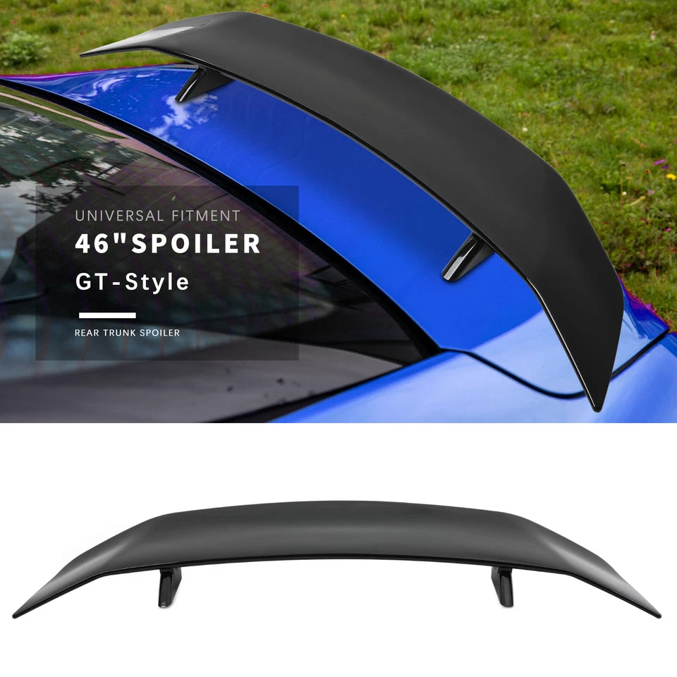 46" GT Style Gloss Black Rear Trunk Spoiler Wing For Honda Civic SI Coupe Sedan