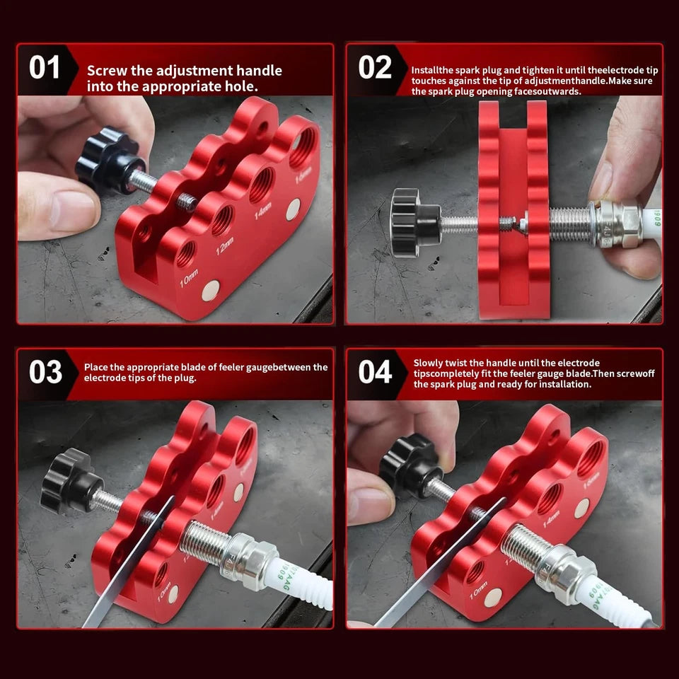 Universal Spark Plug Gap Tool for Most 10mm 12mm 14mm 16mm Spark Plugs with 1...