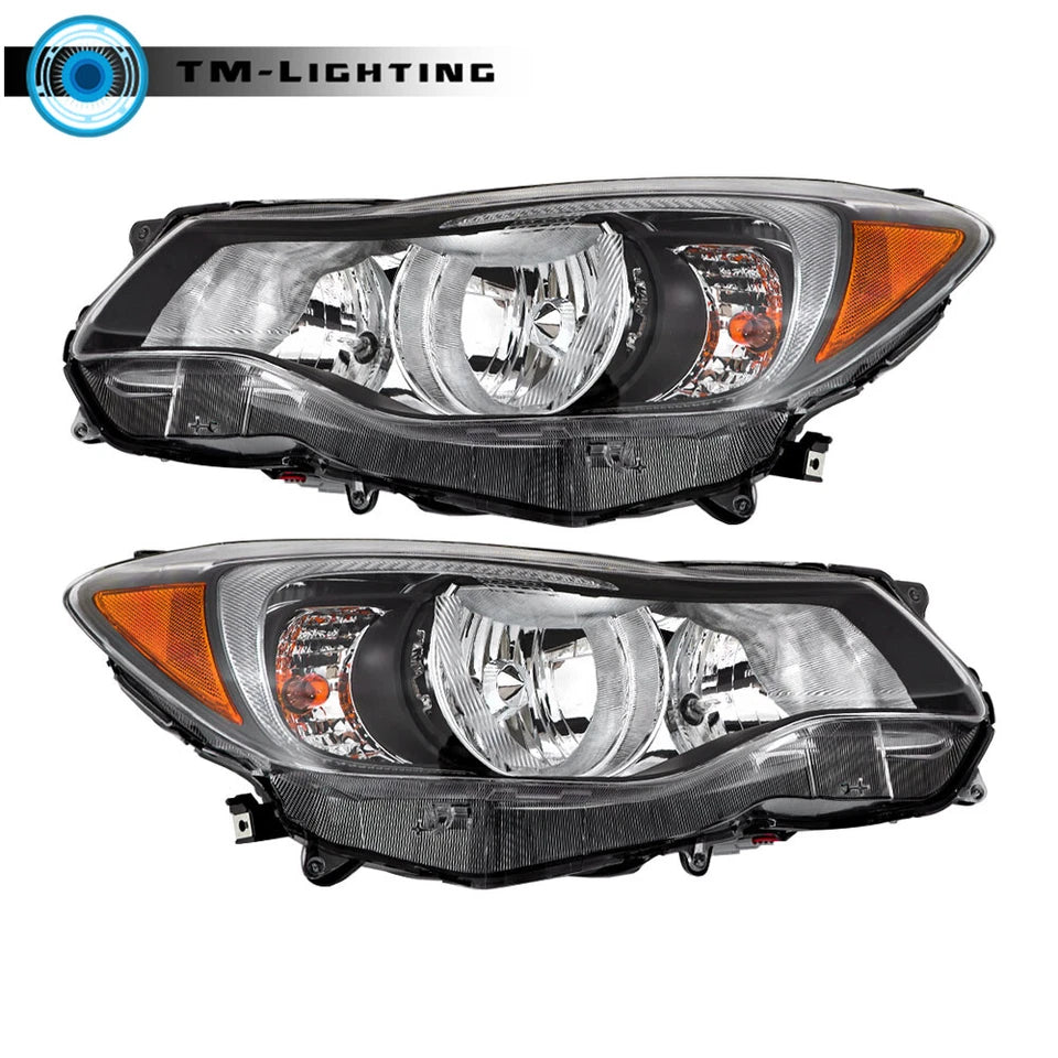 Headlights Pair For Subaru Impreza2012-2014-2015/Crosstrek 2013-2015-2016 Chrome
