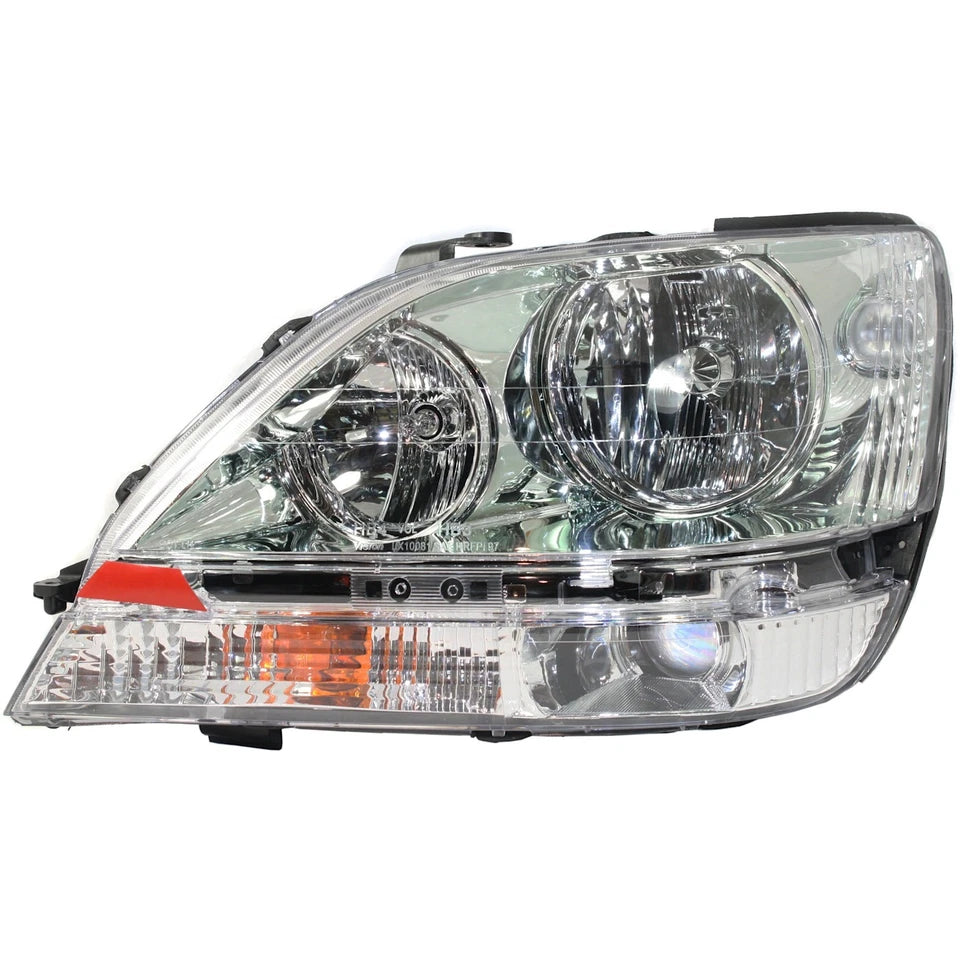 Halogen Headlight Assembly Set of 2 For 2001-03 Lexus RX300 LH and RH with Bulb
