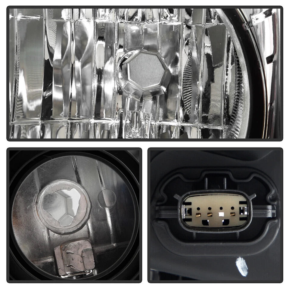 For 2015-2022 Ford Transit 150 250 350 Halogen Chrome Headlights Left+Right Pair